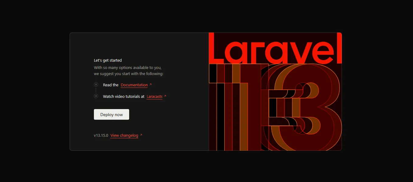 Laravel 13 Welcome Page